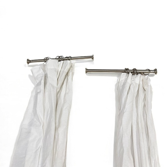 2pk Light Filtering Farrah Curtain Panel UV Protection-Adjustable Rods and Clips - Picture 5 of 16